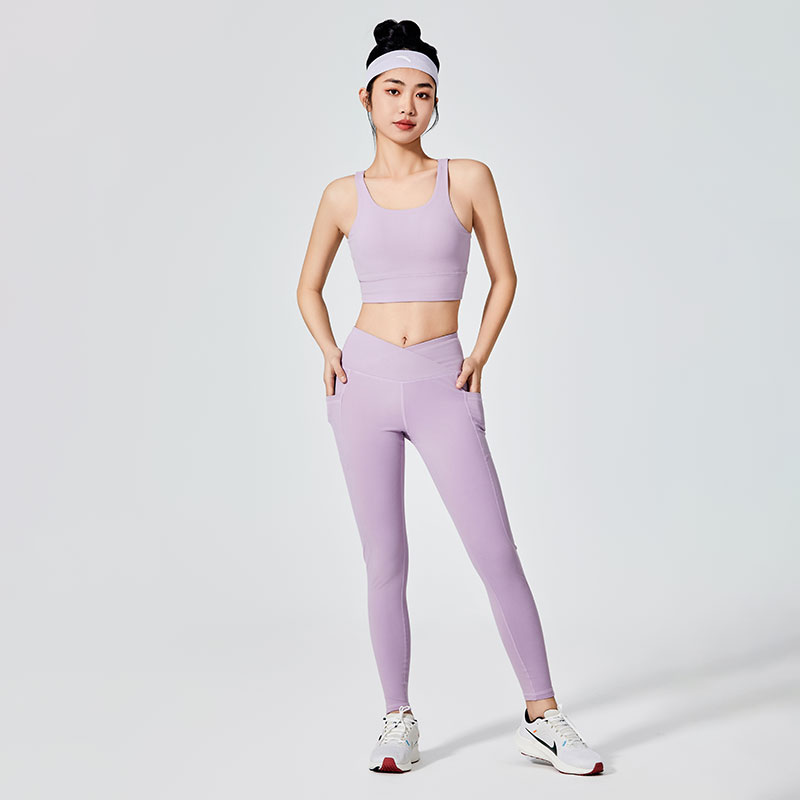 Dam Lilac Plain Dyeing Sport Leggings